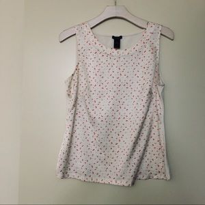 Sleeveless Coral floral print blouse